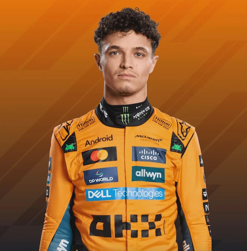 LANDO NORRIS McLaren 2025 Go-Kart Racing Suit – CiK/FiA Level 2 Certified | High-Performance Race-Wear