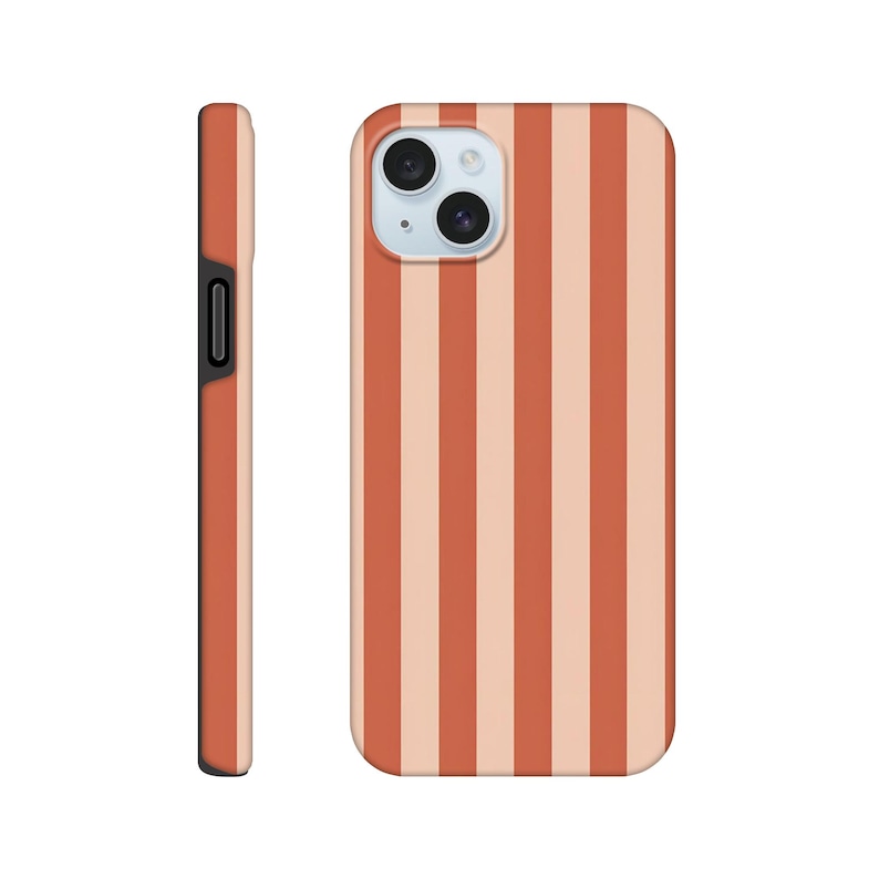 Terracotta Cream Striped Phone Case | Earthy Stripe Design | iPhone Case for 16, 15, 14, 13, 12, 11 Pro Max, Plus & Mini image 12