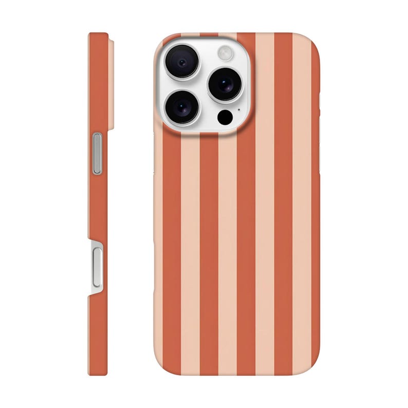 Terracotta Cream Striped Phone Case | Earthy Stripe Design | iPhone Case for 16, 15, 14, 13, 12, 11 Pro Max, Plus & Mini image 13