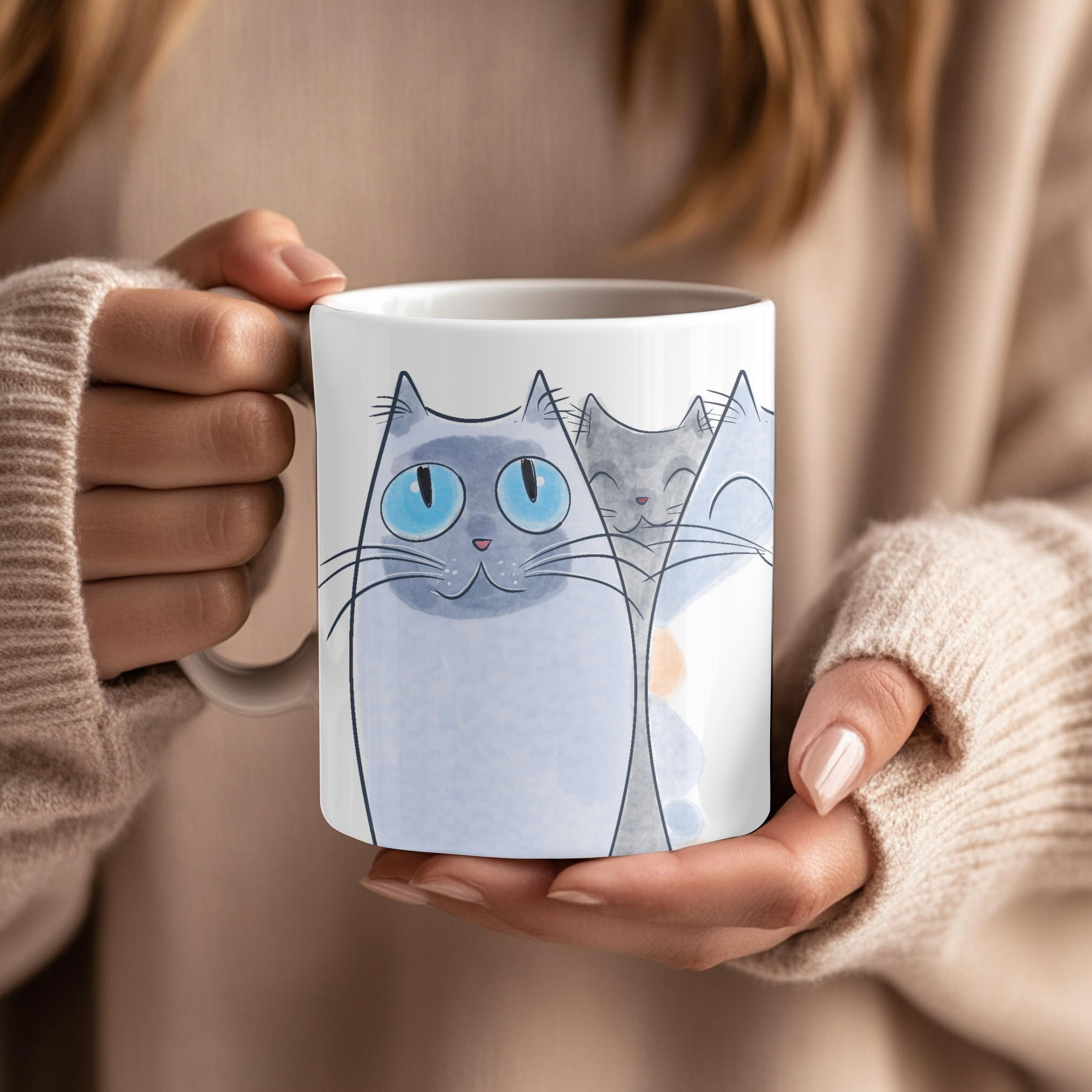 Mug Chat Touche Pas à Mon Café - Idée Cadeau