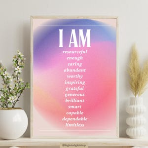 Affirmation Art - Guest Check Wall Art, Preppy Pink Poster, Motivational wall art, Affirmation Wall Art, Mantra Print, Digital