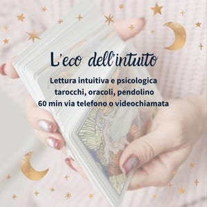 Lettura approfondita intuitiva e psicologica (tarocchi, oracoli, pendolino – 60 min via telefono o videochiamata)