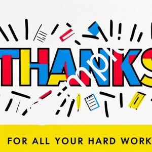 Tarjeta de agradecimiento: notas de agradecimiento divertidas y creativas para maestros, amigos, empleados de oficina y saludos de temporada.