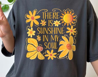 Boho Summer Floral PNG: Sunshine Soul, Girly Coquette Design (Digital Download)