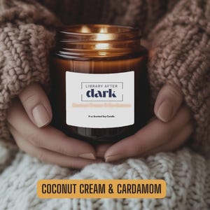 Library After Dark Candle: Coconut Cream & Cardamom Scented Soy Candle