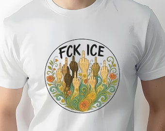 Maglietta di protesta Fck Ice, Maglietta anti ICE, Maglietta Abolish ICE, Maglietta Chinga La Migra, Anti Deportazioni, Maglietta Giustizia Sociale, Maglietta Fdt, Anti Trump