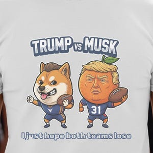 Trump Vs Elon T-Shirt, Football Shirt, F Elon Shirt, Anti Trump Shirt, Wiederstand Shirt, Freiheitliches Politisches Grafik T-Shirt, FDT Shirt, Anti Maga T-Shirt