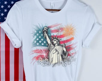 Freiheitsstatue Shirt, Unabhängigkeitstag T-Shirt, 4. Juli Shirt, USA Shirt, politsches Shirt, Amerika Shirt T-Shirt, Geschenk für sie