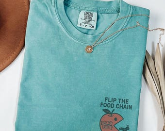 Comfort Colors Flip The Food Chain Shirt, Eat The Rich Shirt, Protest Tee, Political Activism, Anti Capitalism Shirt, Political Satire