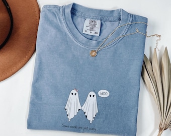 Shirt Comfort Colors TaBOO Ghost – Griezelig LGBTQ Halloween-T-shirt – Leuke top voor lesbiennes en queer koppels