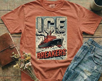Camiseta "Abolish ICE" de Comfort Colors / Camiseta con gráfico de barco "Ice Breakers" / Camiseta política anti-Trump