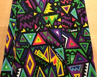 Triangles African fabric per yard, Tribal African fabric