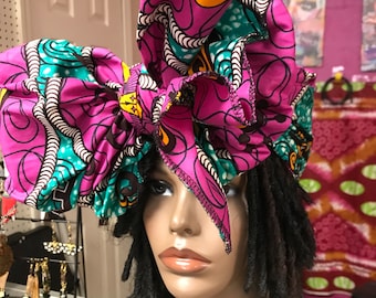 African head wrap, Head Scarf Fabric, 70 inch by 22 inch/ DIY Head Wrap fabric/ African head wraps/ Rasta Head Wraps