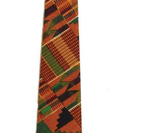 Kente #2 print neck ties/ Unisex African fabric necktie/ African Accessories/ Kente necktie for weddings and special occasions