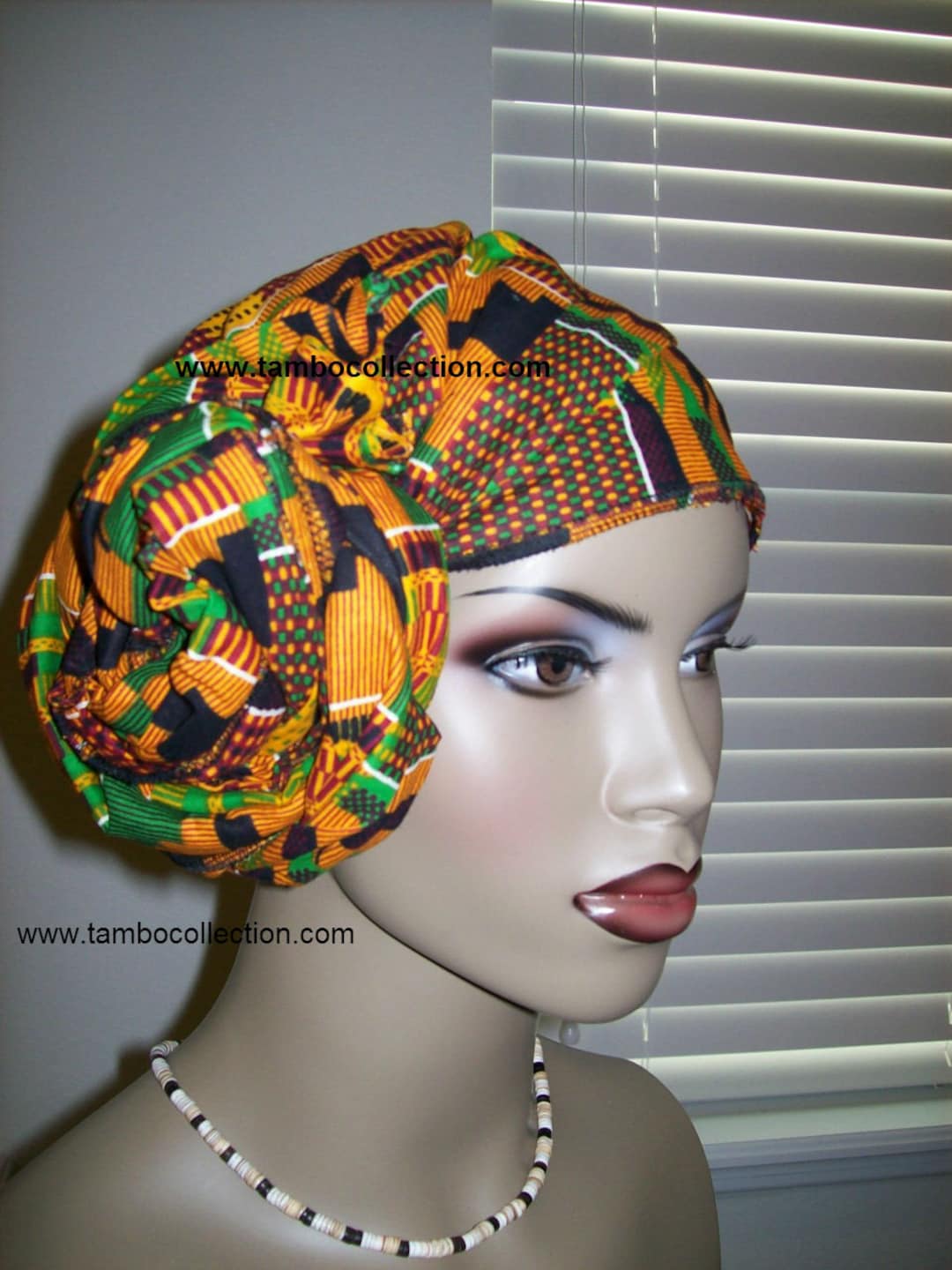 Kente 2 African Head Wrap Fabric, Head Scarf Fabric, Regular Size/ DIY Head Wrap Fabric/ African