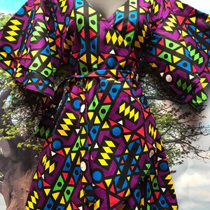 Ankara Wrap Top, Women's wrap around African peplum top, One size peplum top, fits sm to 2X