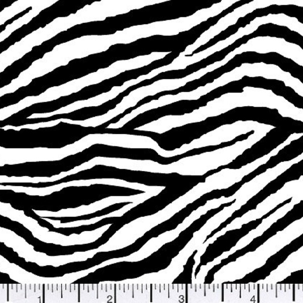 Black and white zebra stripe Animal prints Fabric Sold by the Yard 100% cotton /ideal for Clothing/home decor/ pillow covers