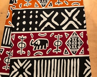 Tribal Mud Cloth Inspired Fabric By the Yard and wholesale/ Fabric from Mali Africa/ Earth tones African prints