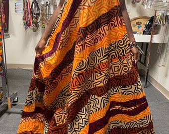 Amina Nigerian Maxi Dress, Long African Dress