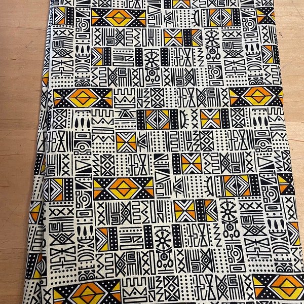 Tribal Ankara African fabric per yard, Ethnic design cotton print fabric /Sewing Supplies