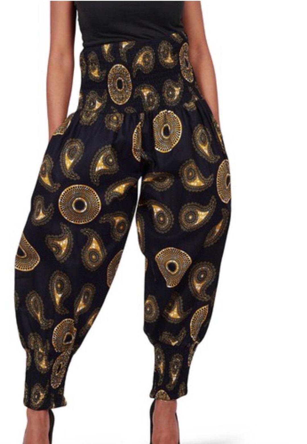 Tribal Cotton Mid Rise Pants