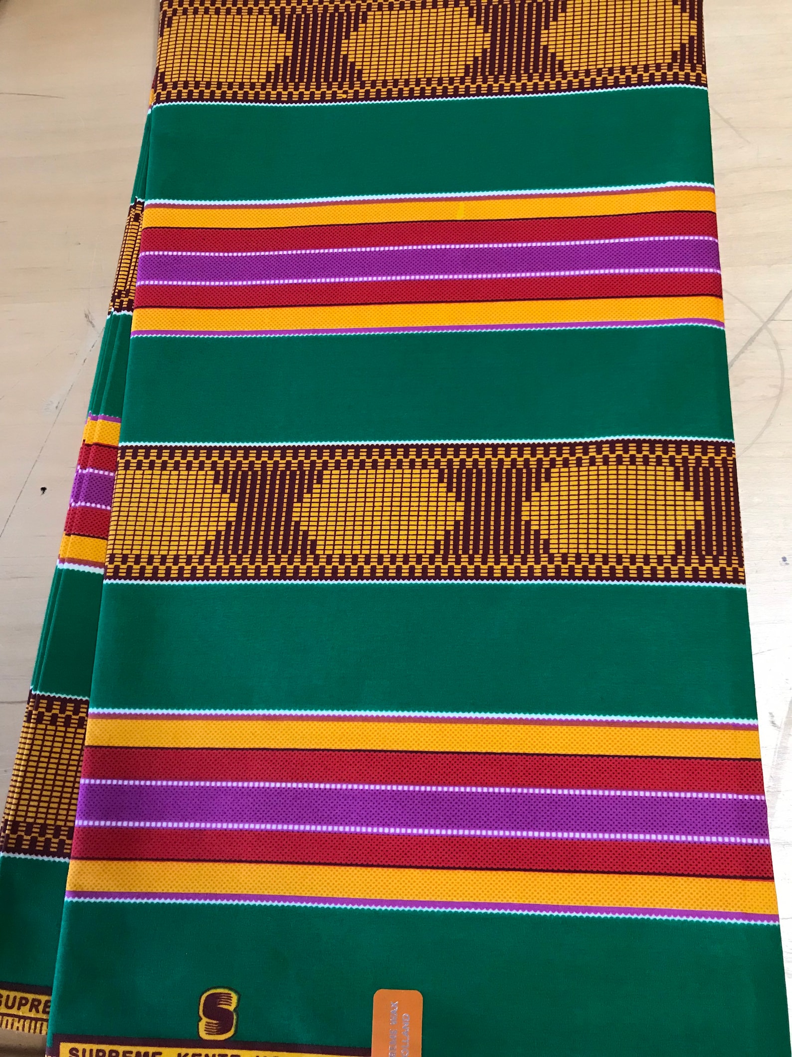Green Kente print fabric by the yard/ Kente from Africa/ Etsy