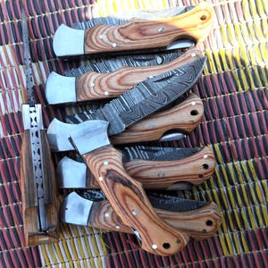 Lot of 7 Pcs REAL DAMASCUS Hunting Knife-150 Layers-Blacksmith Made- Camping Knife - Damascus Steel Knife -Damascus Bushcraft Knife