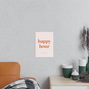 minimalistic happy hour print