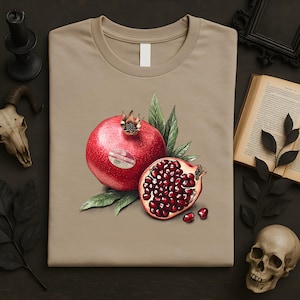 Persephone Hades Pomegranate Fruit T-Shirt | Greek and Roman Mythology, Dark Aesthetic, Dark Academic, Summer Outfit, Booktok, Literature