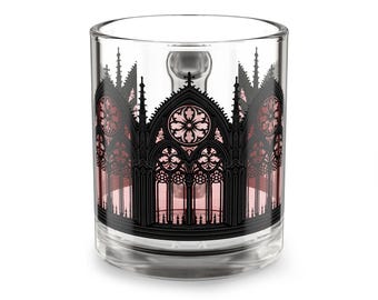 Gothic Cathedral Glass Mug, 10oz - Unique Coffee Cup, Gothic Decor, Dark Academia, Moody, Gift, Home Barware, Vintage Style