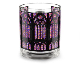 Taza de café de cristal estilo catedral gótica - Taza de café/té transparente, estilo academia oscura, ambiente melancólico, para conocedores del café, arquitectura de iglesia gótica