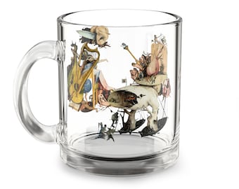 Hieronymous Bosch Glass Mug | Garden of Earthly Delights, Northern Renaissance Painting, Coffee Connoisseur, Glassware, Transparent Tea Cup
