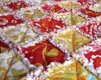 Grillige overmaatse Queen Quilt met bijpassende shams