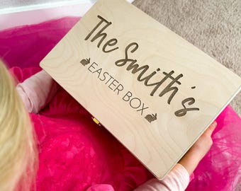 Wooden Easter Box for Children Personalized Wooden Gift Box Custom Easter Box Traditional Gifts, Easter Box, Fill With Gifts