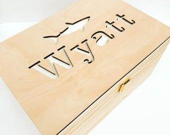 Personalised New Baby Memory Box | Toddler Keepsake Box | Laser