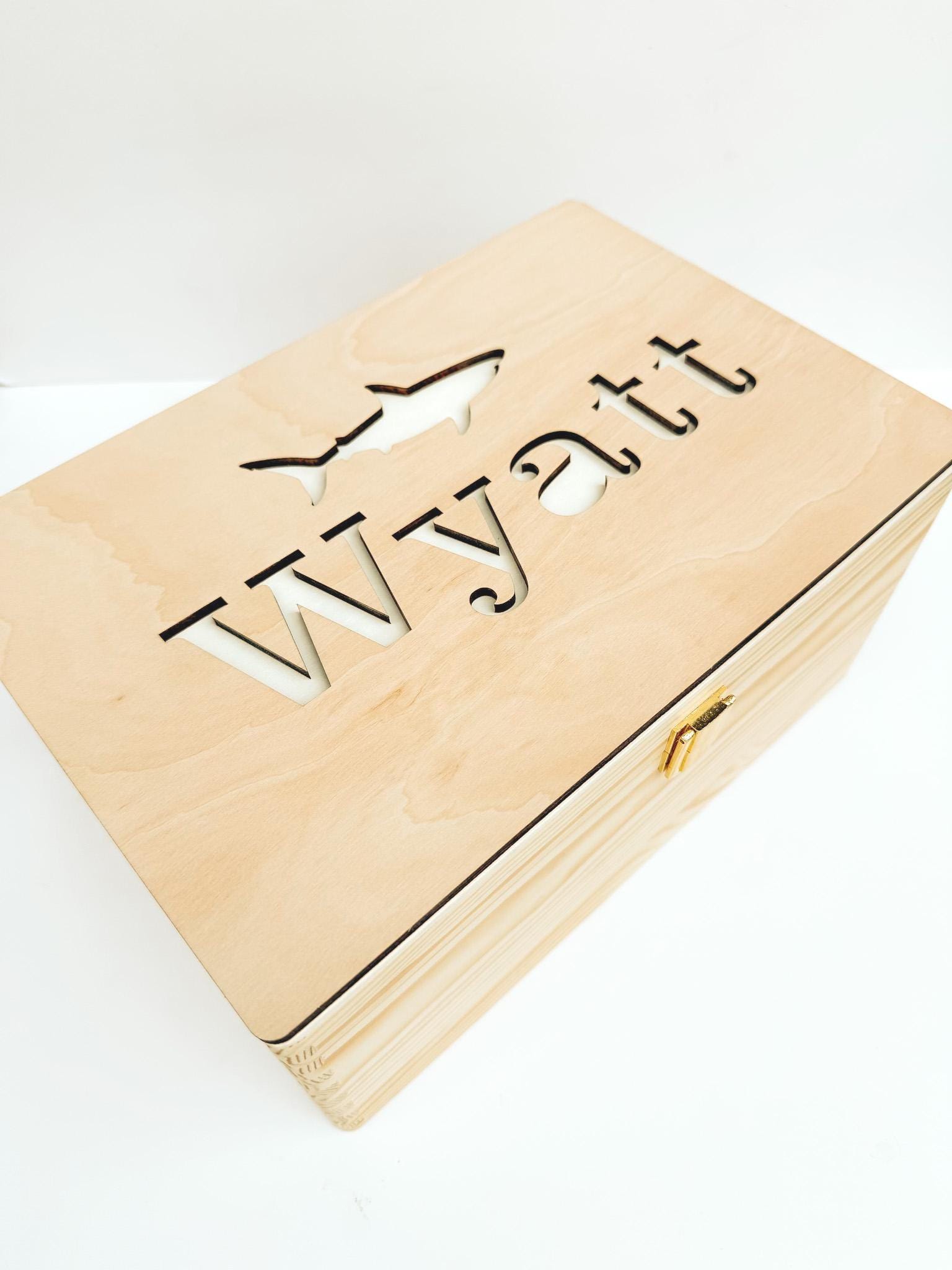 Wooden Name Keepsake Box | Toddler Keepsake Box | Laser Cut Wooden Box | New Baby Gift Or Christening Gift