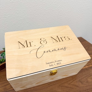 Personalized White Wooden Boho Wedding Keepsake Box, Wedding Day Gift, Couples Gift, Wedding Keepsake Gift, Memory Box, Gift for Bride