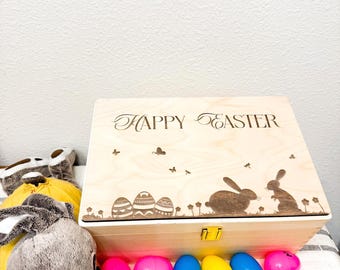 Personalized Easter Crate - Personalized wooden crate