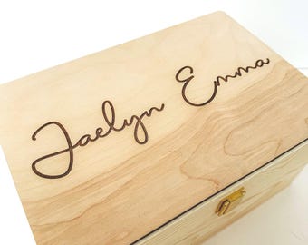 Personalized Baby Memory Box | Custom Baby Keepsake Box | Wooden Keepsake Box, | Baby Shower Gift For New Mom | New Baby Gift Nursery Decor