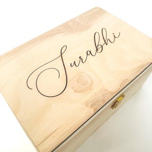 Personalized engraved wooden keepsake box | memory chest for weddings | rustic memento box| perfect for photos | sentimental keepsakes