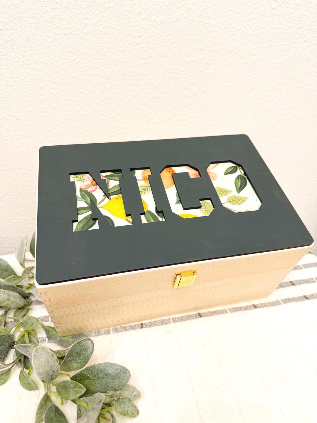 Personalized Wooden Keepsake Box, Custom Engraved Memory Chest, Gift ...