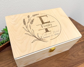 Personalized White Wooden Wedding Keepsake Memory Box Wedding Day Gift Couples Gift Wedding Keepsake Gift Memory Box