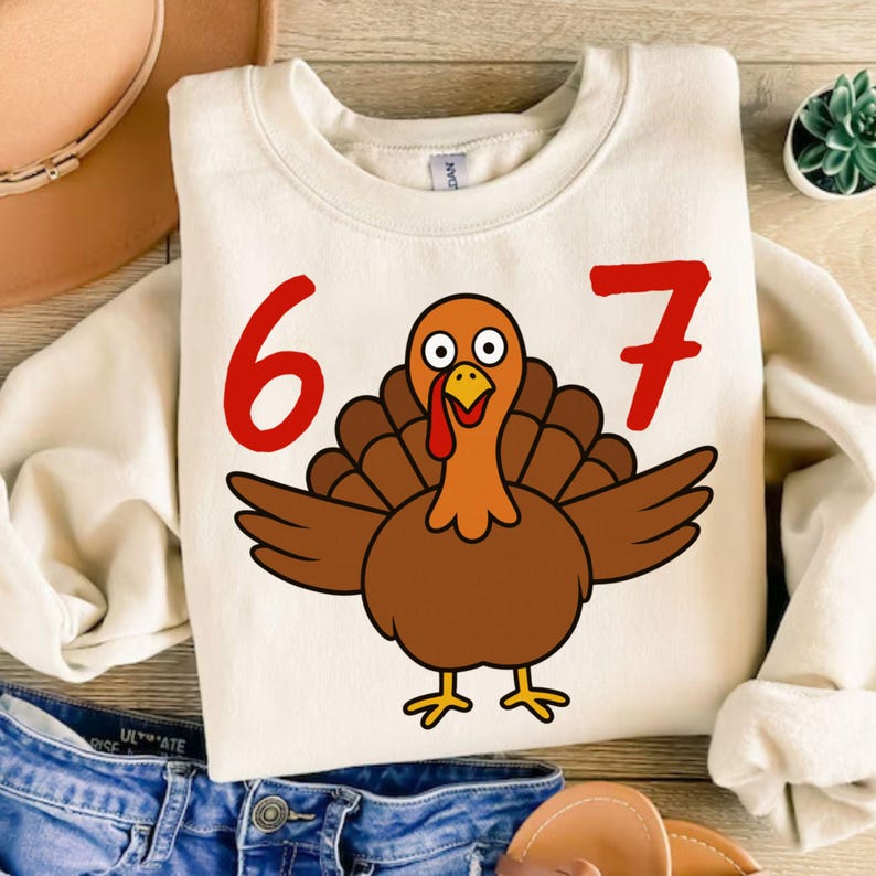 Funny Six Seven Thanksgiving Meme Png, 67 Turkey Bruh Png, Six Seven ...