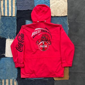 90s vintage coca cola red tiger attack parka jacket