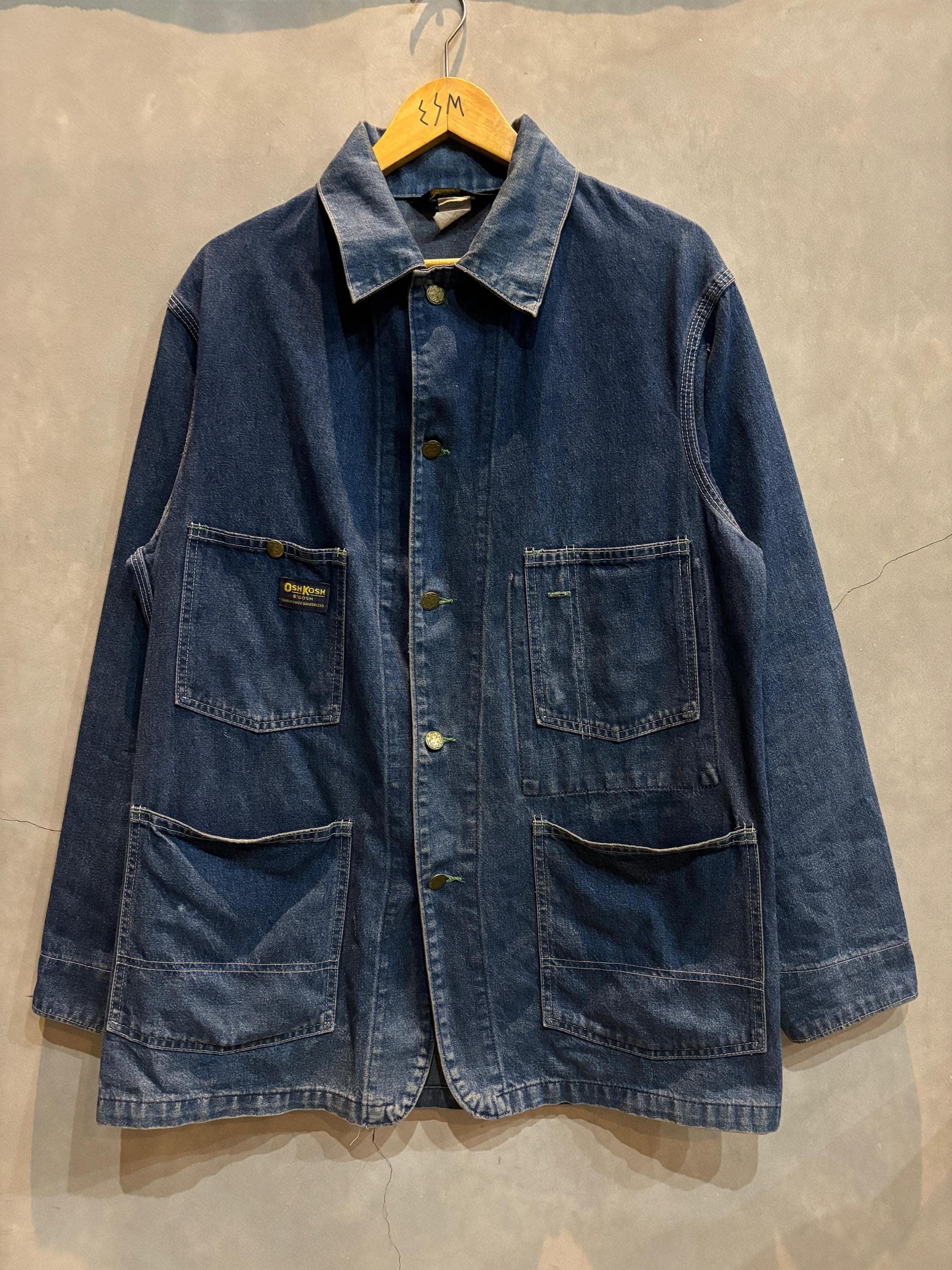 True Vintage OSHKOSH Denim Blanket Lined Hooded Jean Jacket
