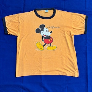 80s Rare Vintage Velva Sheen Florida Mickey Mouse Print Tshirt Made In USA