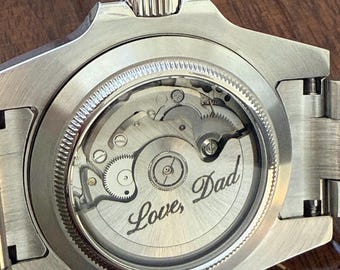 Custom Engraved NH35 Rotor for Seiko Movements – Personalized Laser Engraving for Watch Movement