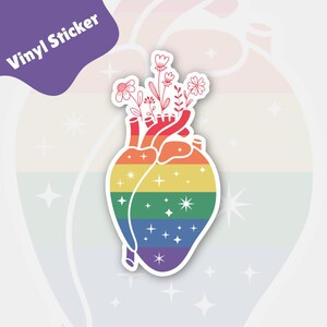 Vinyl Sticker PRIDE - Heart full of flowers