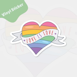 Vinyl Sticker Love is Love - Pride Sticker