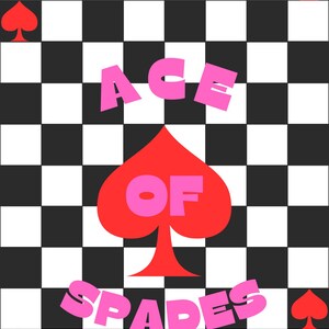 Asso di picche, stampa digitale da parete / stampa di carte da gioco retrò / sfondo a scacchi / poster di poker pop art da scaricare